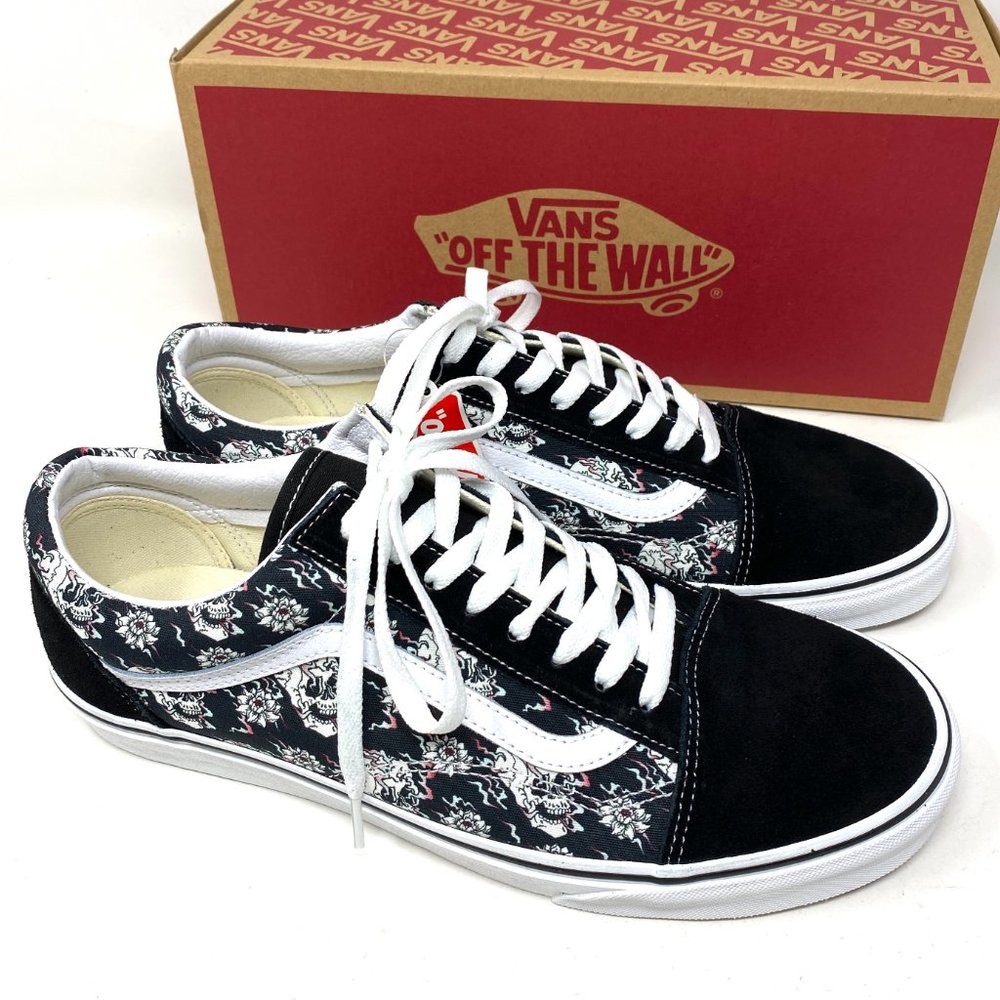 VANS Old Skool Flash Skulls Multi Black Casual Sneakers Women Size VN0A38G118C - Picture 3 of 10